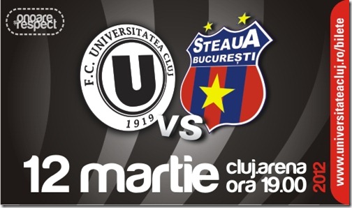Afis U Cluj Steaua thumb U Cluj vs Steaua Bucuresti