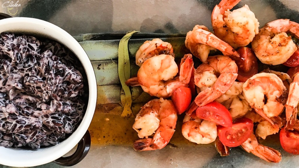 restaurant La Cuptor Sibiu - creveti cu orez negru