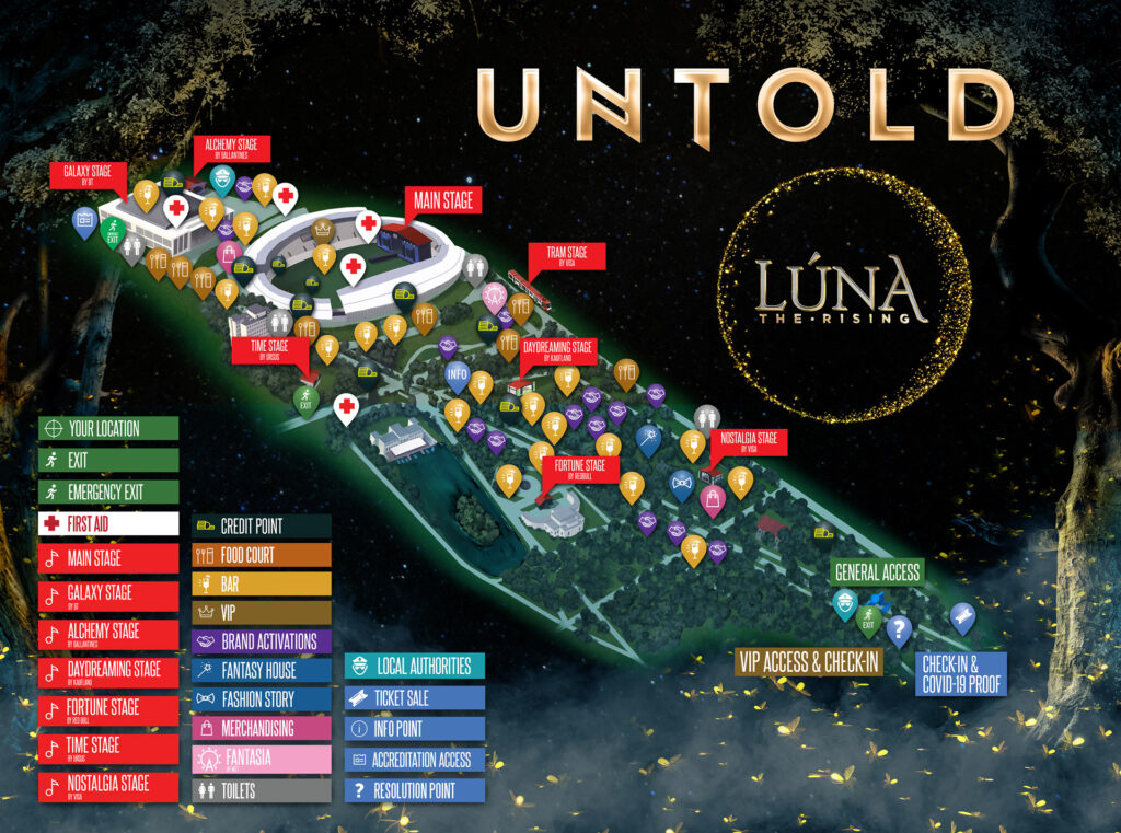 Hartă festival UNTOLD 2021